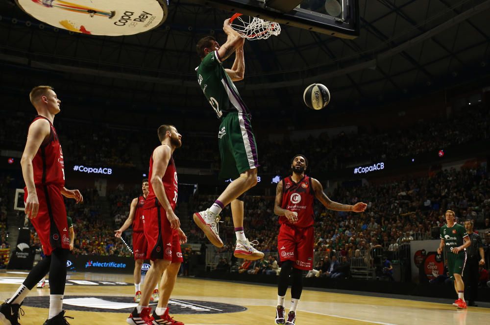 Victoria del Unicaja ante el Zaragoza en la Copa del Rey 2020.