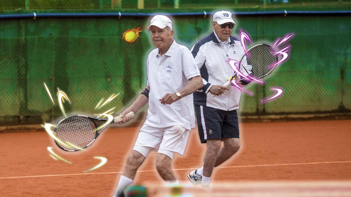 Jugar a tenis con más de 90 años: "Es como ver a Rafa Nadal en cámara lenta"