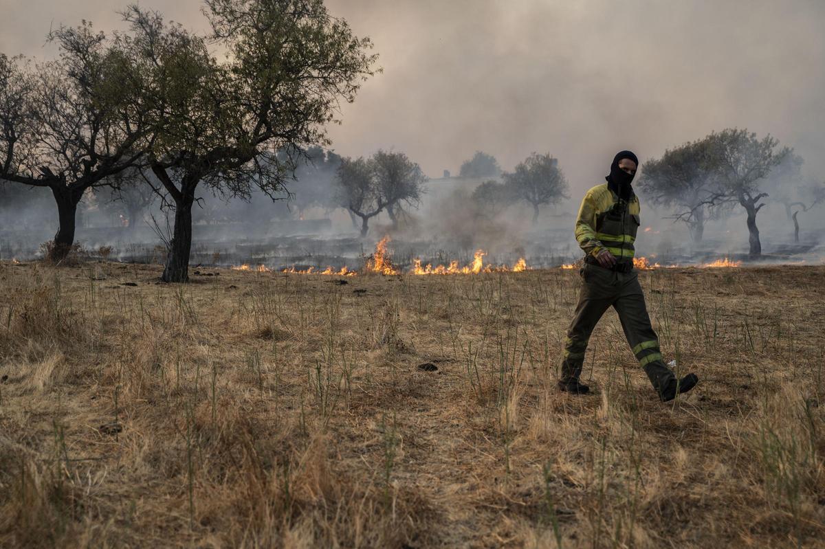 FOTOGALERÍA | Las imágenes del incendio de Arroyo de la Luz