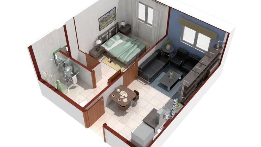 Imagen virtual de un apartamento de la segunda fase de Sama Naharro.