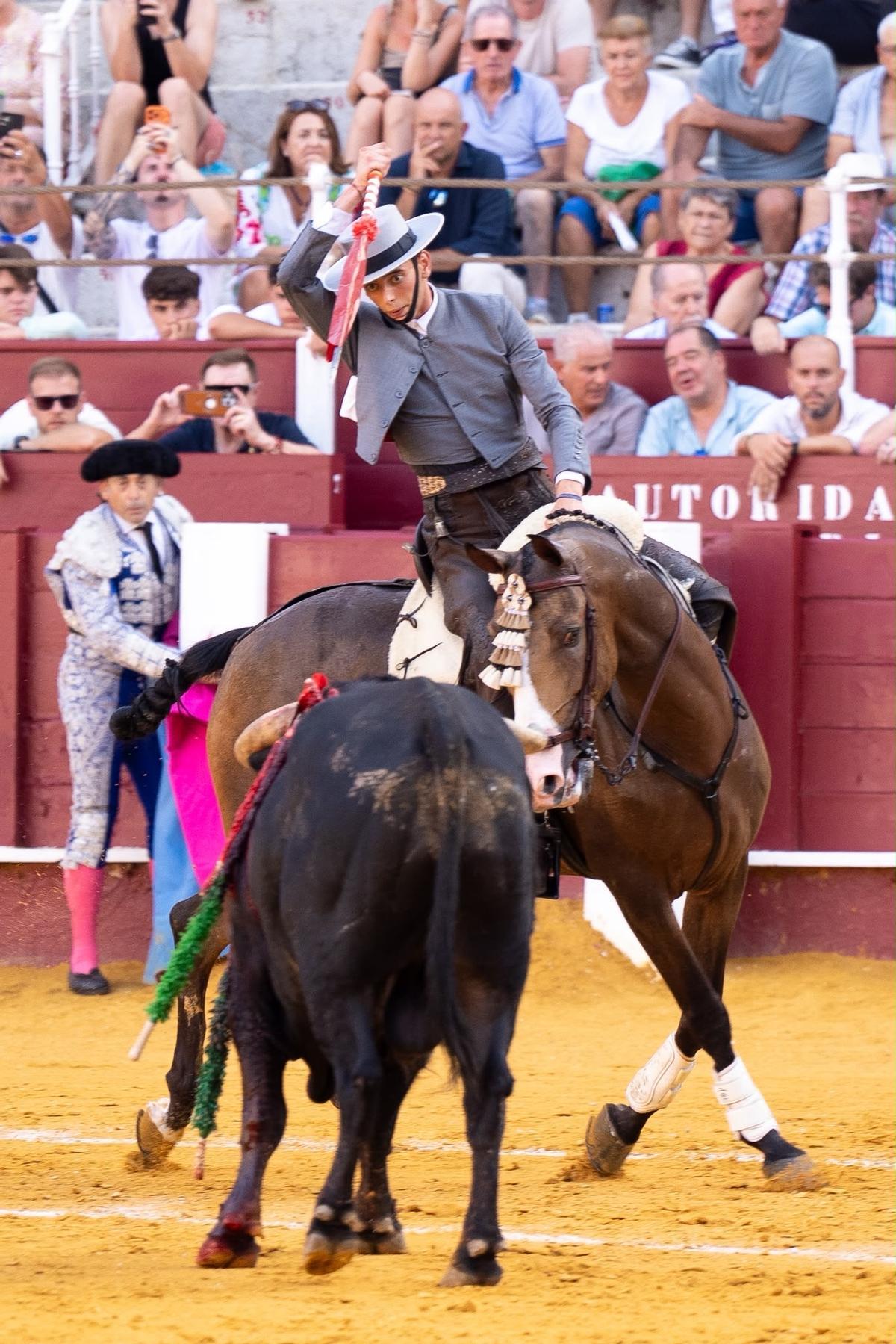 El rejoneador veleño Francisco Martín, en La Malagueta