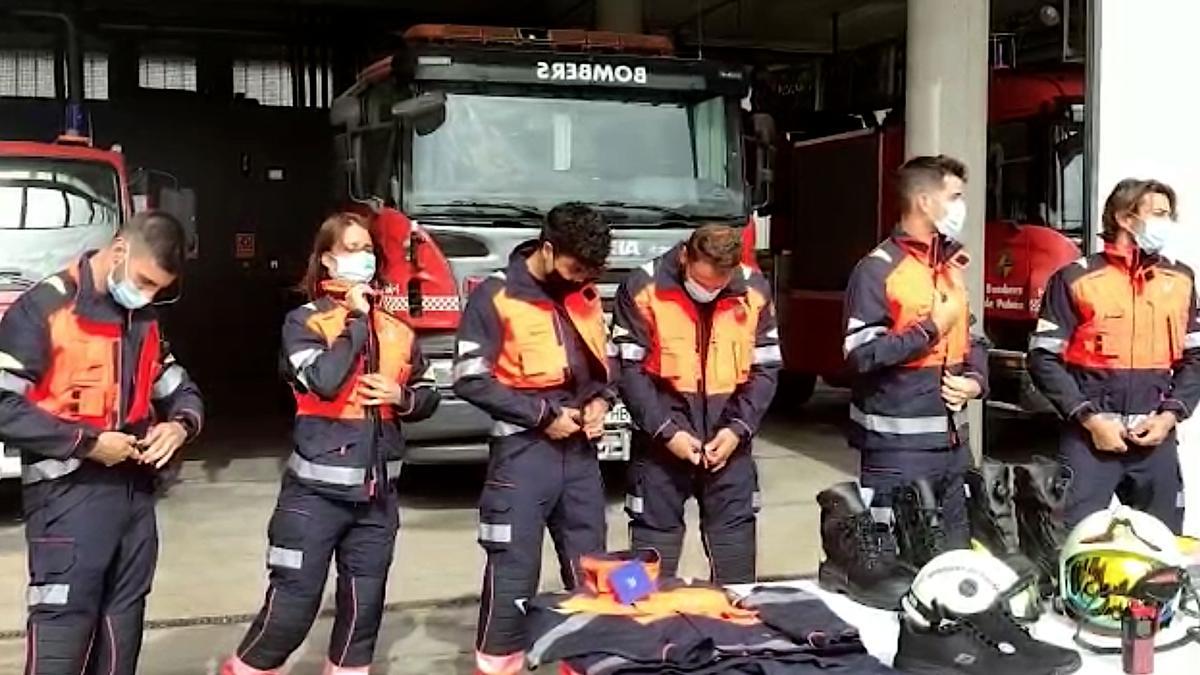 Los Bomberos de Palma estrenan nuevos EPI durante un simulacro de incendio