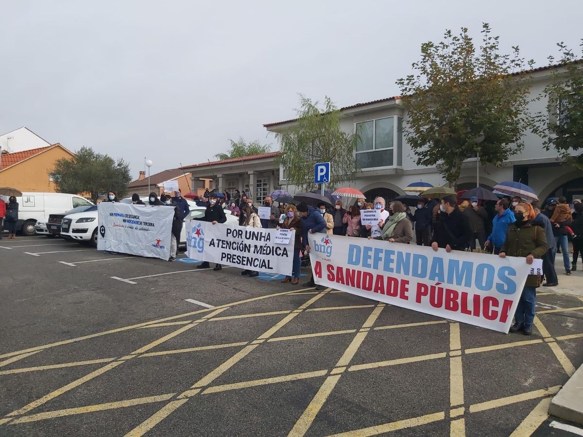Un momento de la protesta.