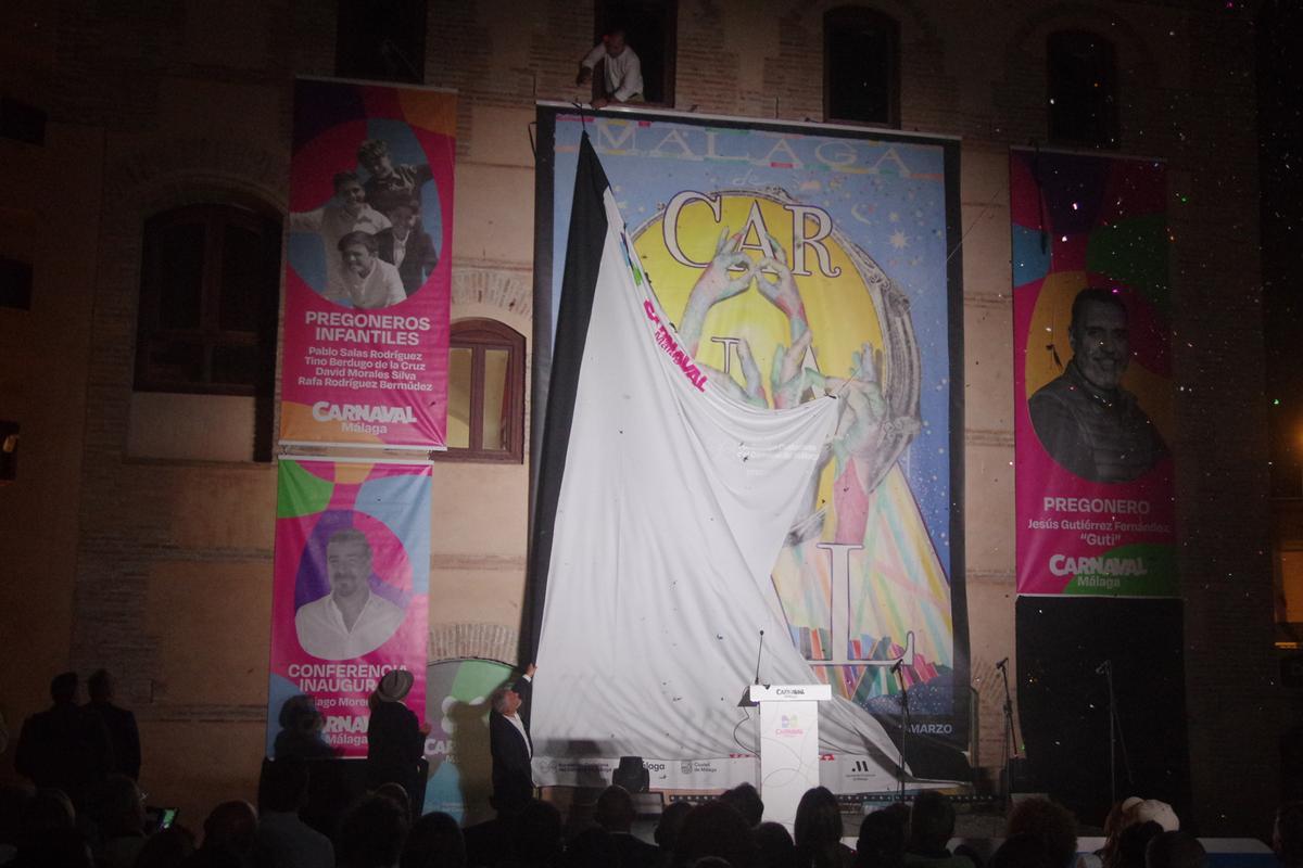 José Luis Puche presenta su obra que será el cartel anunciador del Carnaval de Málaga 2025