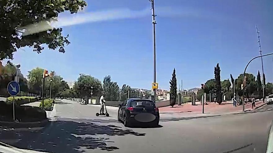 Así fue el atropello de un patinete en Palma