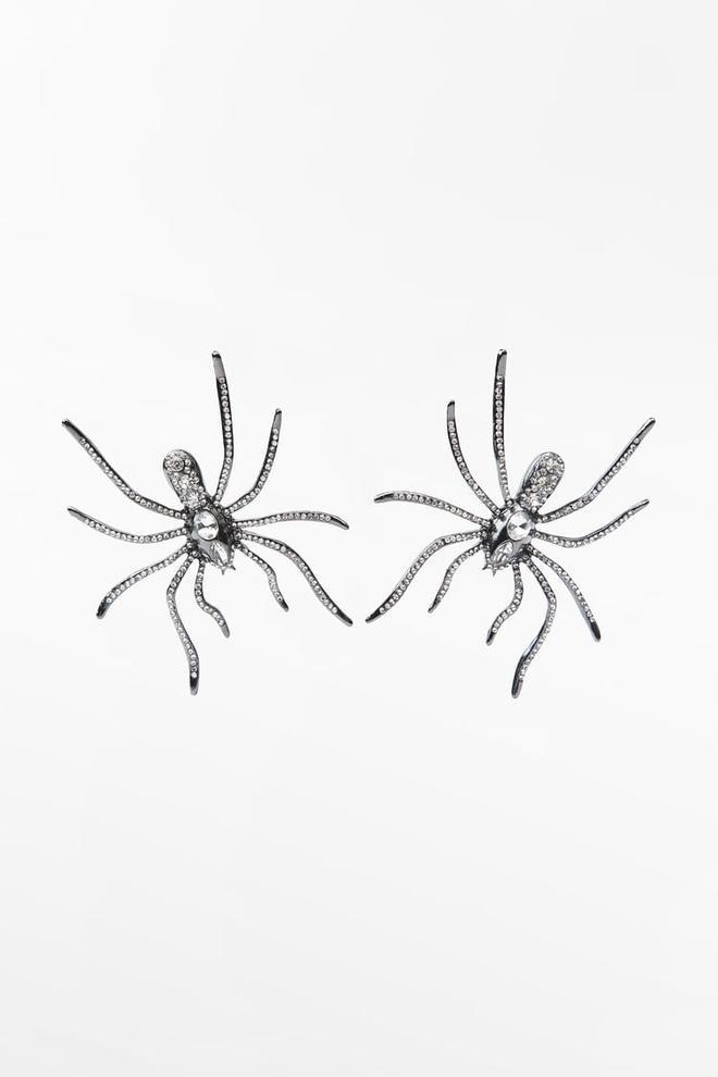 Pendientes metálicos araña