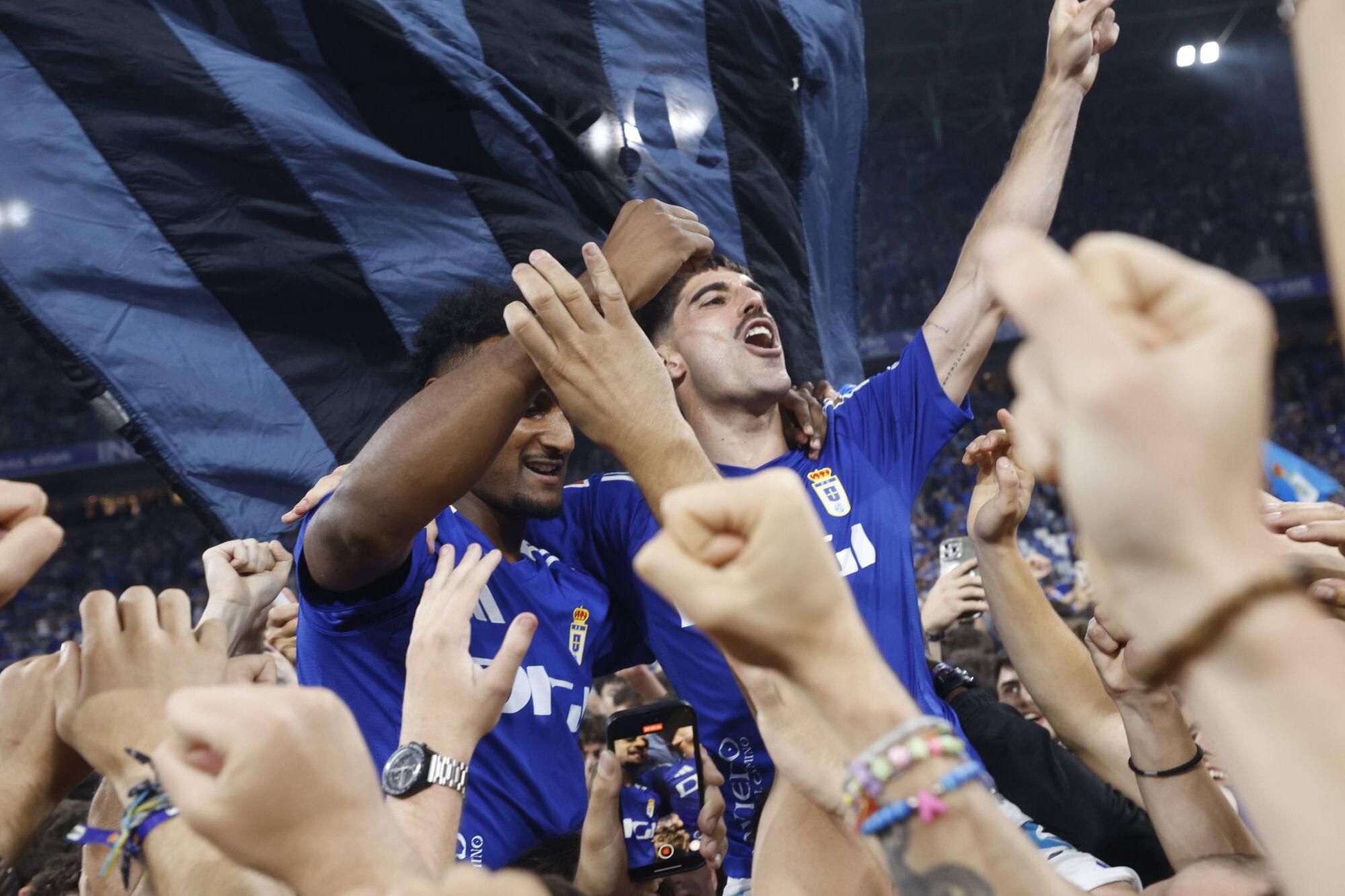 Así se vivió en el Carlos Tartiere la final del play-off entre el Real Oviedo y el Mirandés