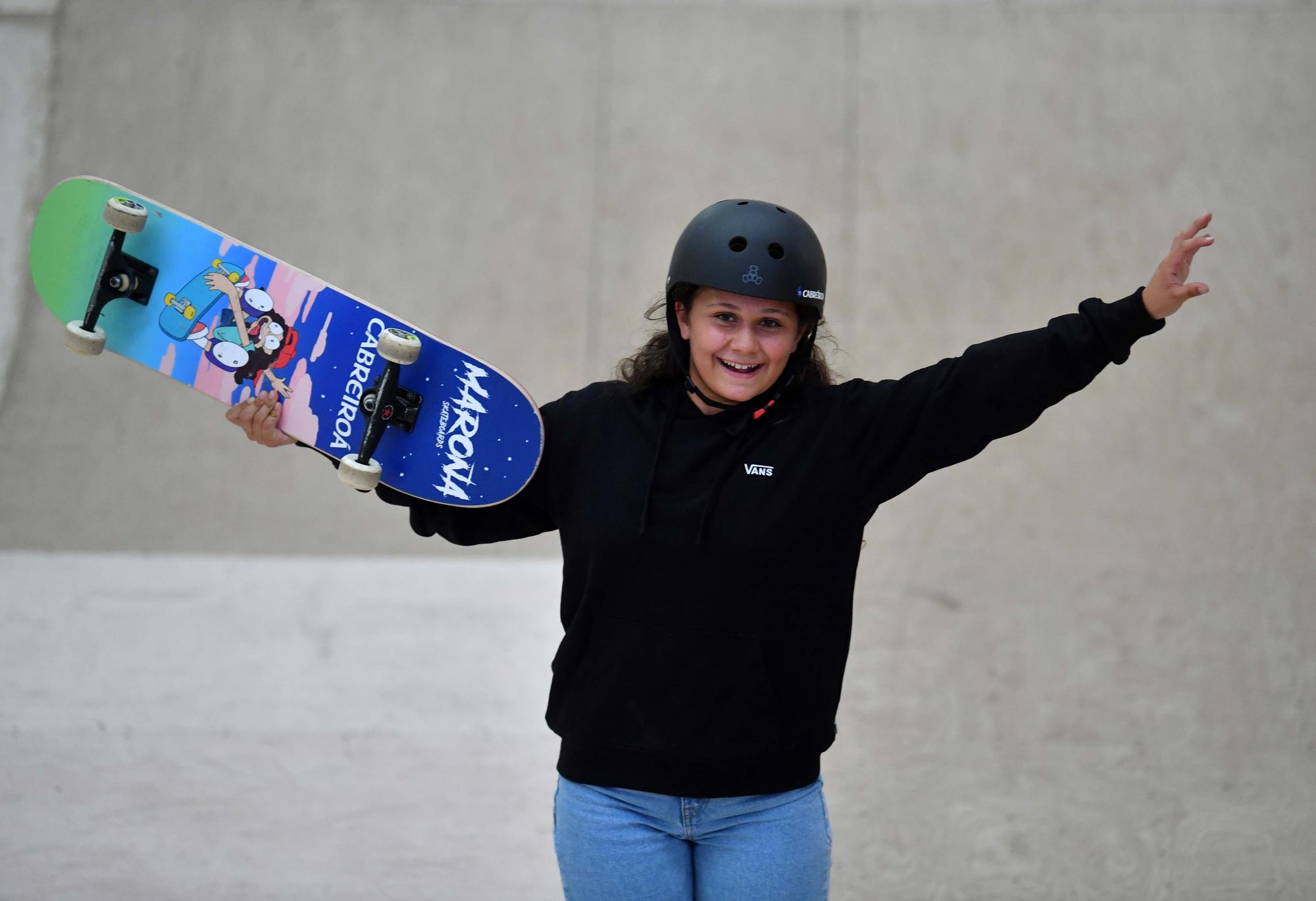 La 'skater' coruñesa Julia Benedetti, la más joven del equipo olímpico español, a punto de viajar a Tokio