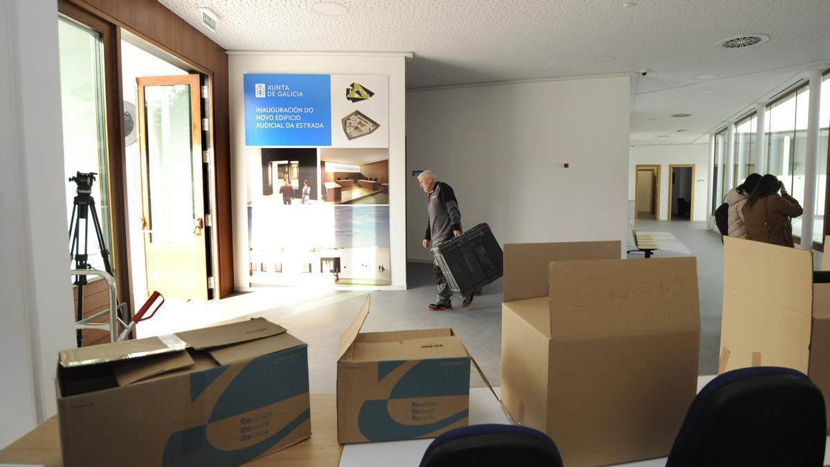 Interior de los juzgados de A Estrada, estrenados a finales del año pasado.