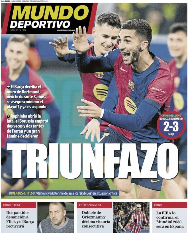 Las portadas de los periódicos deportivos de hoy, jueves 12 de diciembre