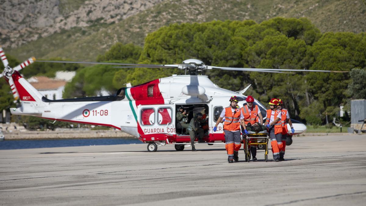 Simulacro de rescate en Port de Pollença