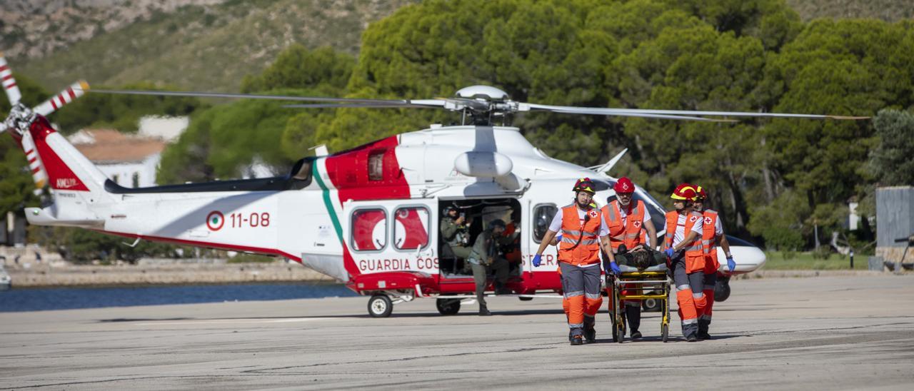 Simulacro de rescate en Port de Pollença