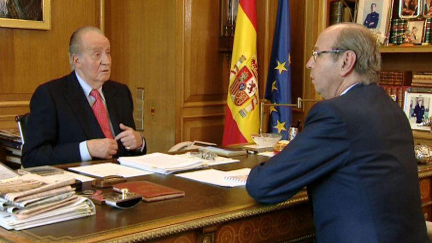Spottorno despacha con Juan Carlos I, el 4 de mayo de 2013, en el despacho del Monarca.