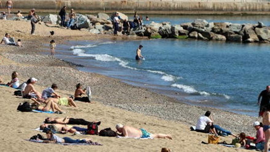 Una platja de Barcelona.