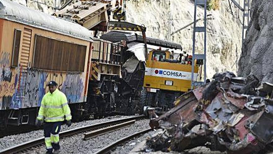 Comboi accidentat en el sinistre que hi va haver el febrer a Castellgalí