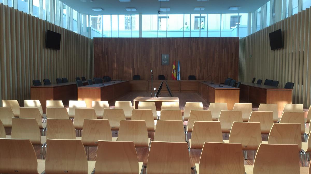 La macrosala de la Ciudad de la Justicia, la mayor de Galicia.