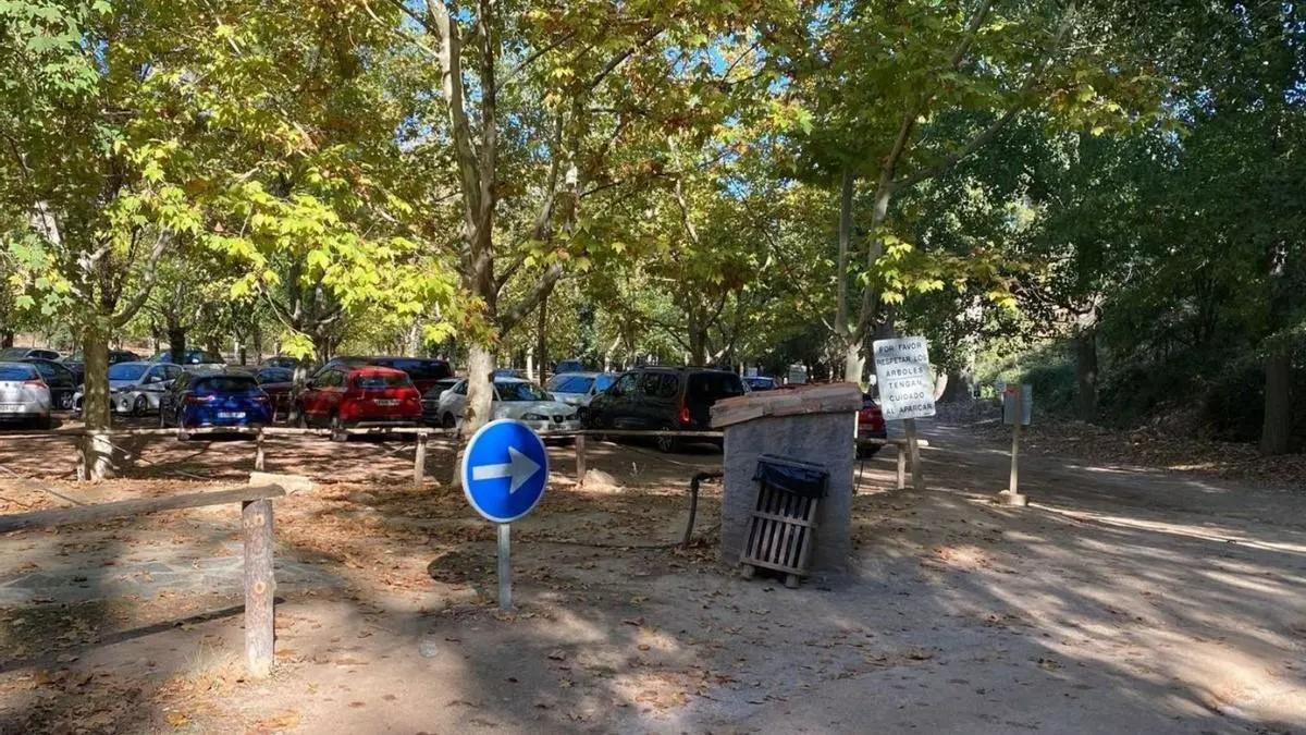 Parking de la localidad zaragozana de Nuévalos donde se produjeron los hechos.