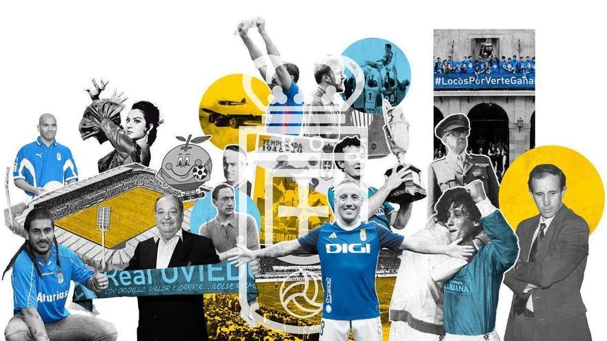 Entre el barro y el cielo: el repaso a los hitos más importantes de la historia del Real Oviedo en sus cien años