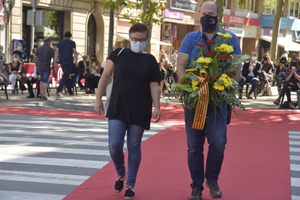 L'acte de la Diada 2020 a Manresa, en fotos