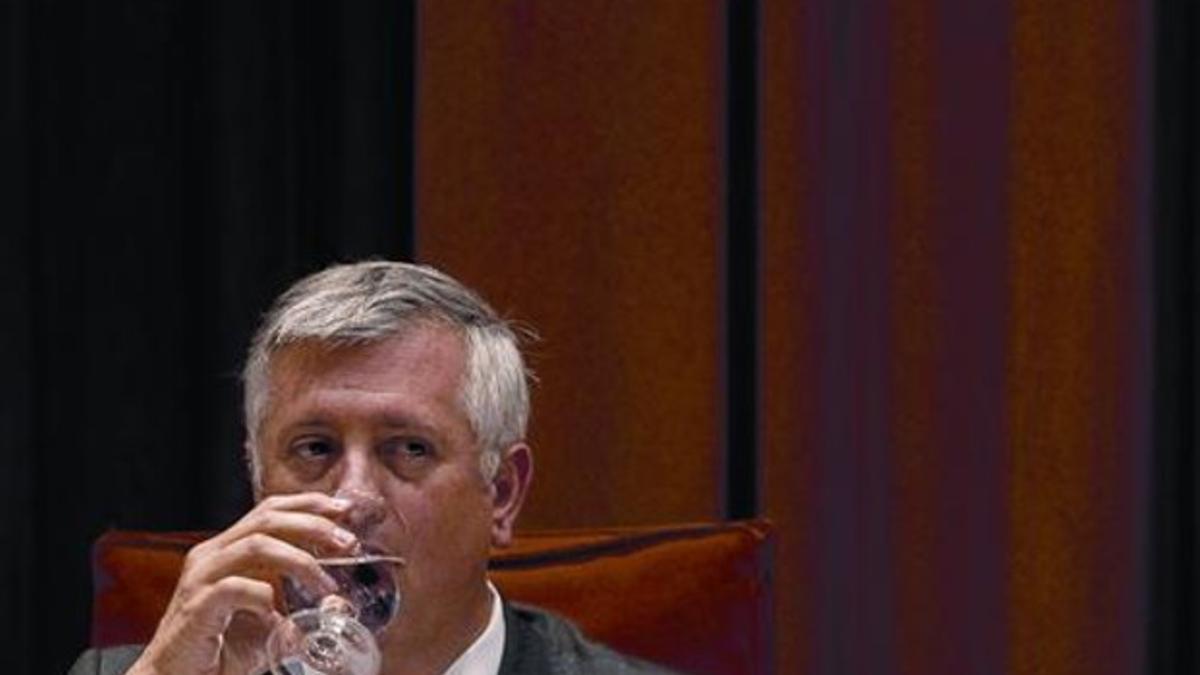 Martorell, durante su comparecencia ante la comisión de Afers Institucionals del Parlament, ayer.