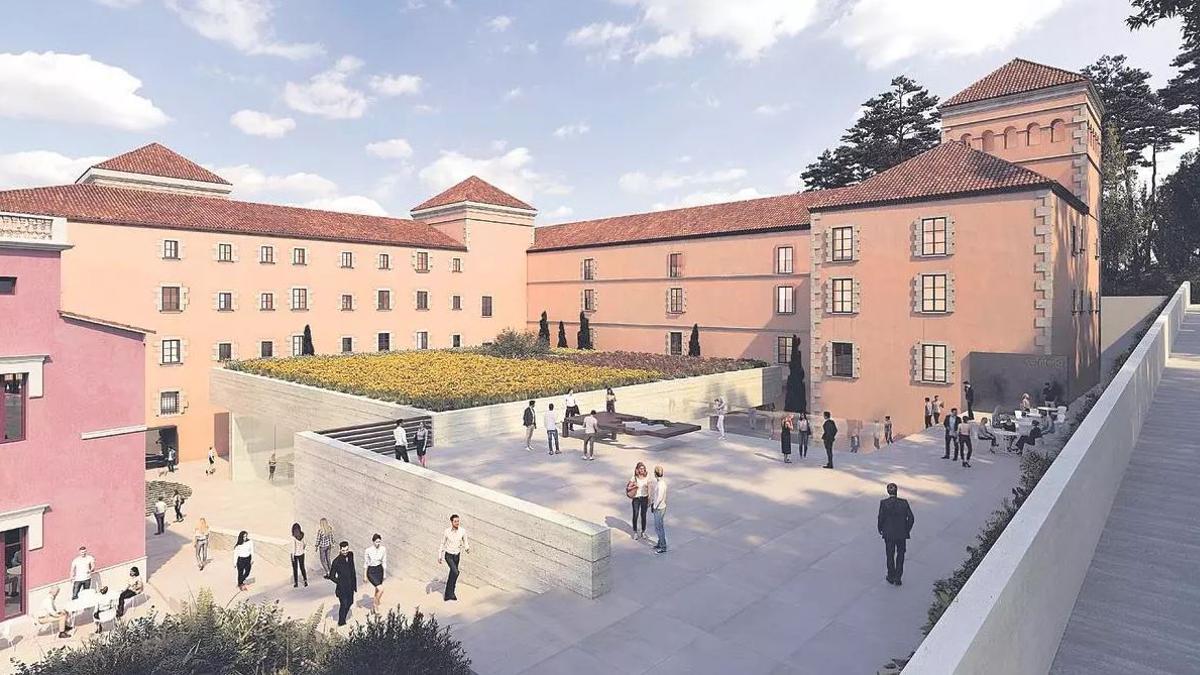 Una recreació de com serà el futur museu Thyssen a Sant Feliu de Guíxols