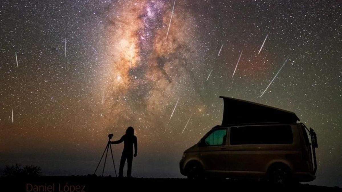 Así se vio la última lluvia de estrellas desde el Teide