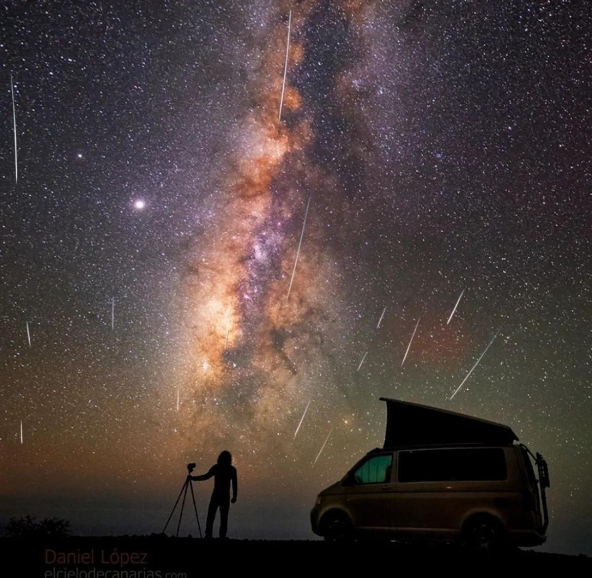 Lluvia de estrellas en Tenerife.