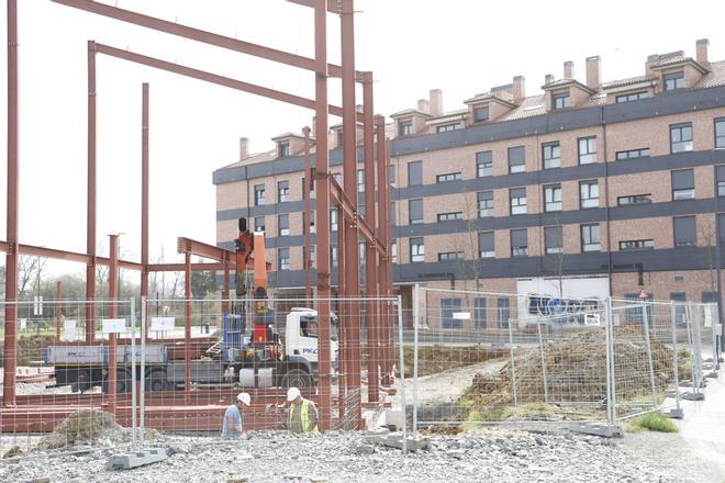 En imágenes: la obra del centro de escalada de Lugones