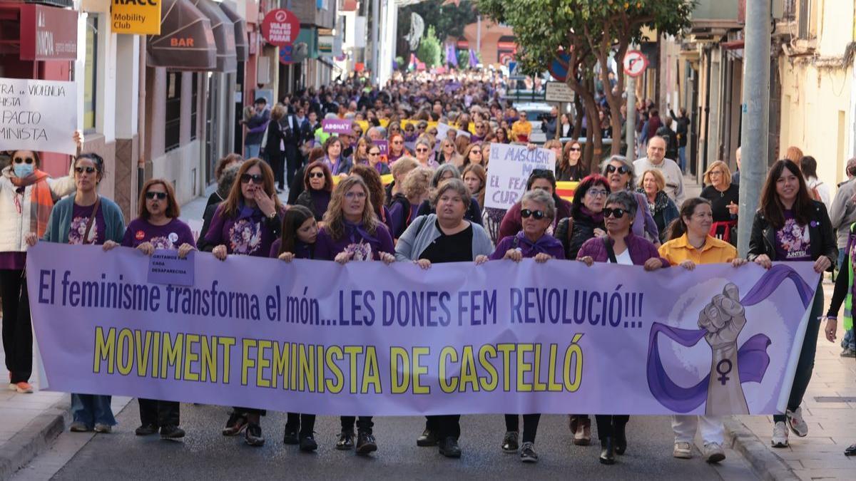 Una manifestación feminista de hace dos años en Castelló.
