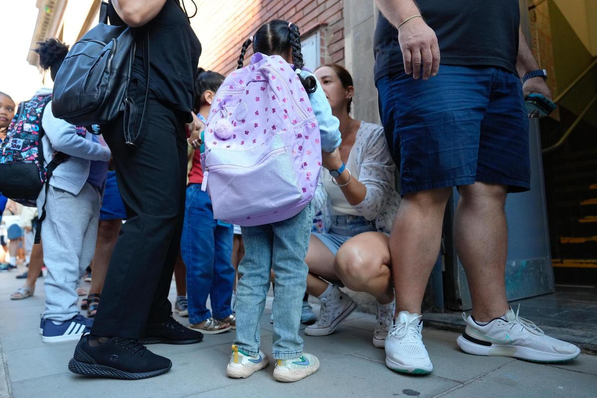 Vuelta al cole en la escuela Francesc Macià de Barcelona