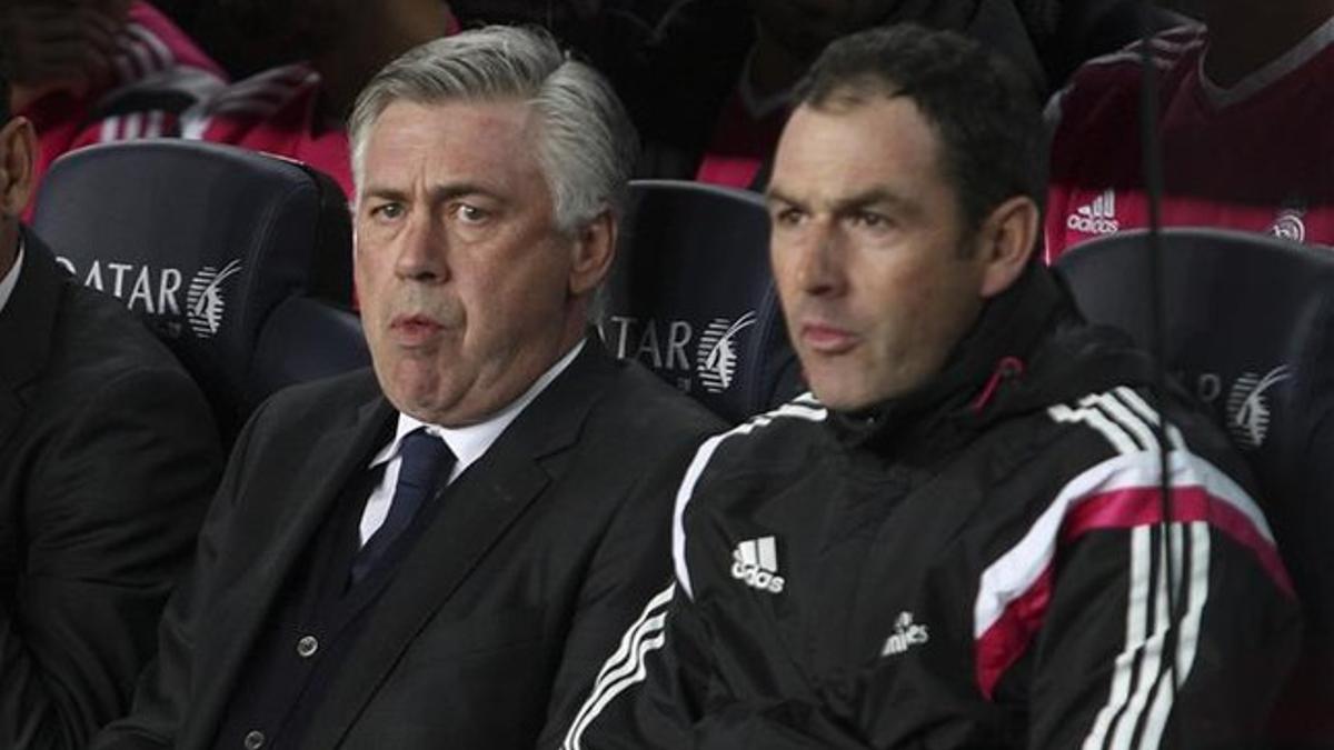 Clement, junto a Ancelotti en su etapa en el Real Madrid