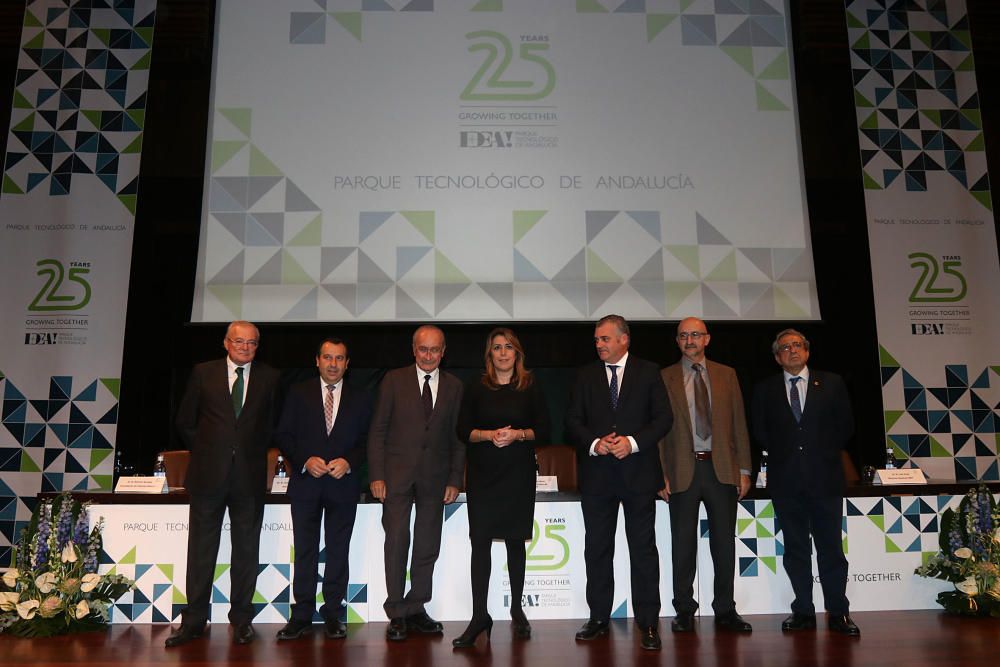 El Palacio de Congresos de Málaga acoge el acto institucional de celebración del aniversario de la tecnópolis malagueña, con la presencia de la presidenta de la Junta