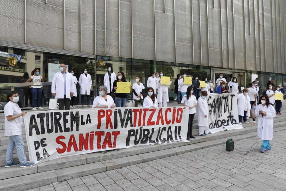 Protesta dels sanitaris gironins