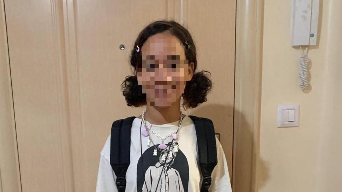La niña de 13 años desaparecida en Sagunt ayer.