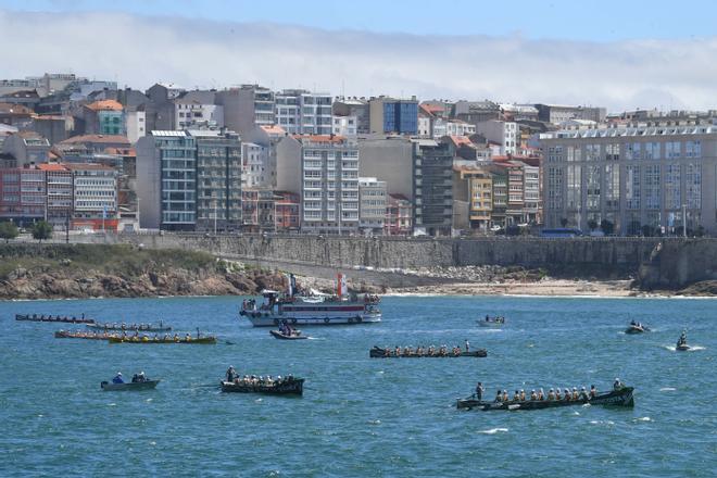 Lagunak y Zierbena ganan la competición de traineras en la Bandera Cidade da Coruña