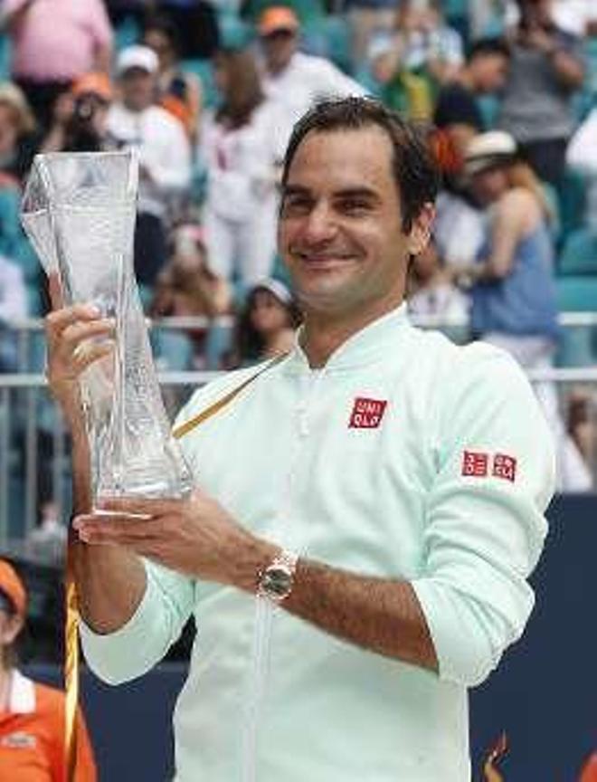 Roger Federer suma su título 101 en Miami