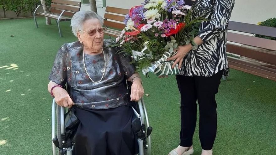 L'àvia centenària Pepa Muixí en una imatge d'arxiu