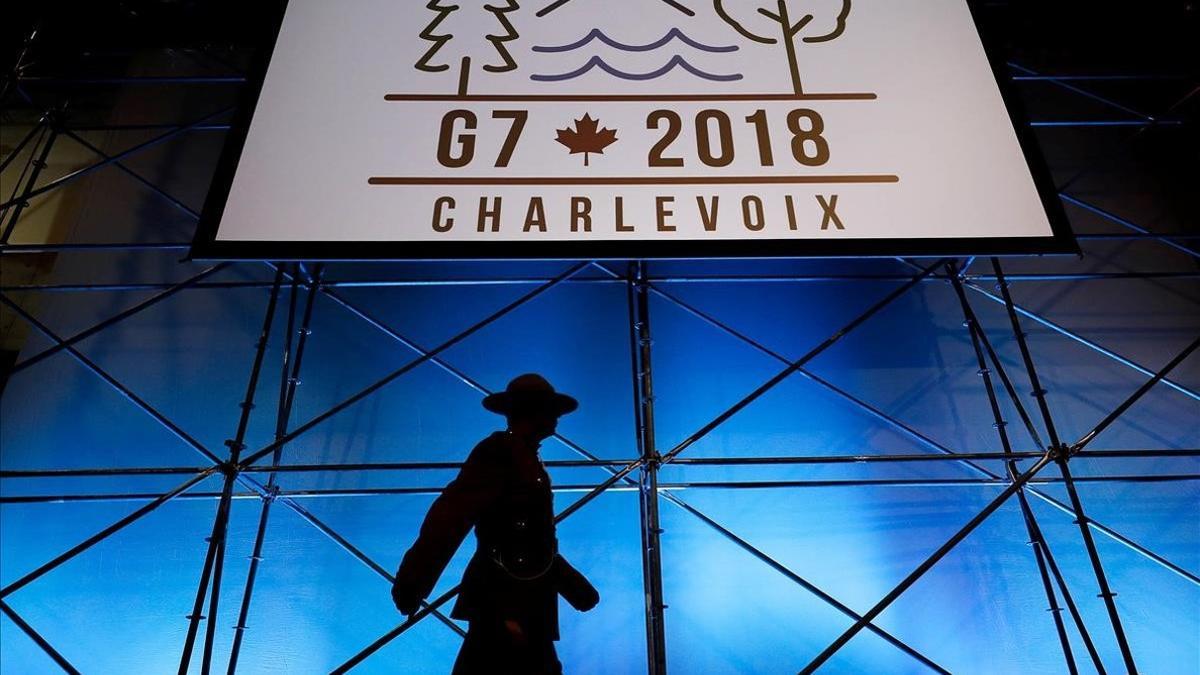 Logo de la cumbre del G7 en Charlevoix, en Canadá.