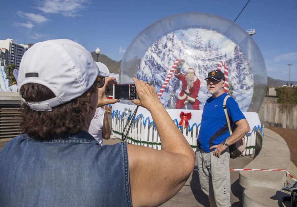 Inauguración del tobogán gigante en Santa Cruz de