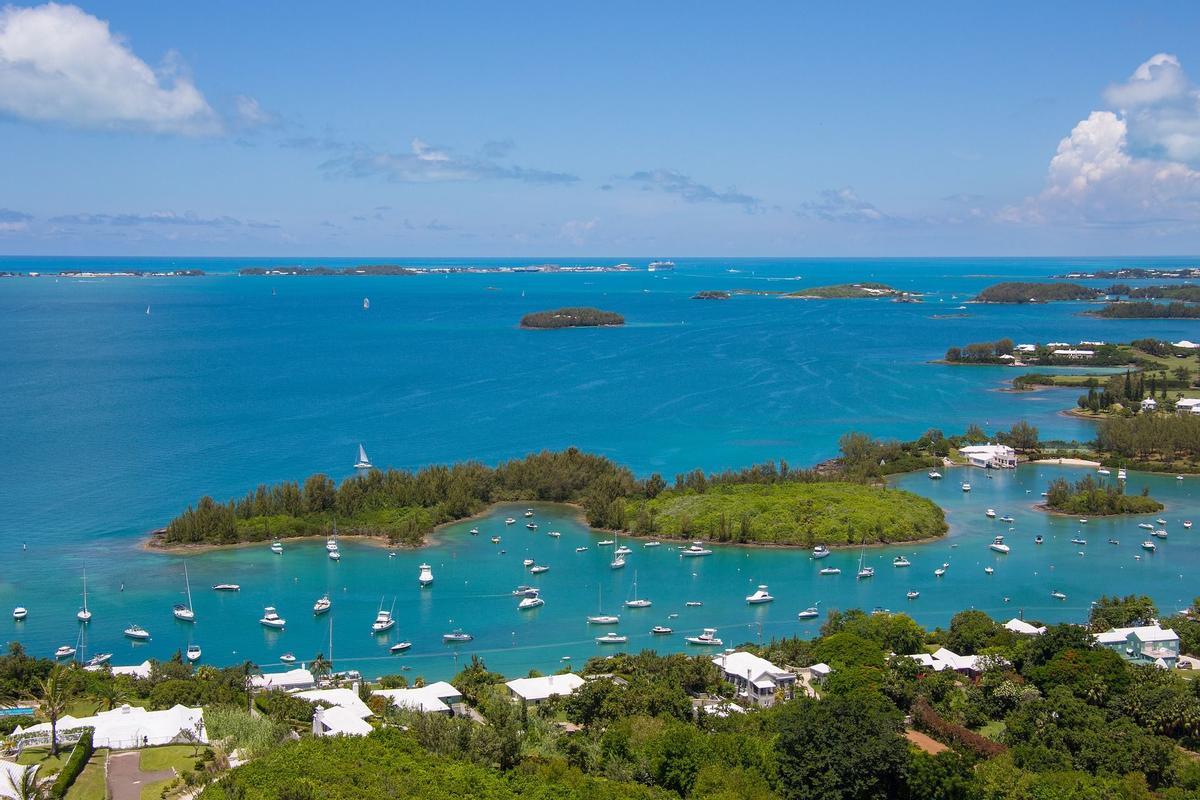 Un rincón de la costa de las Bermudas.