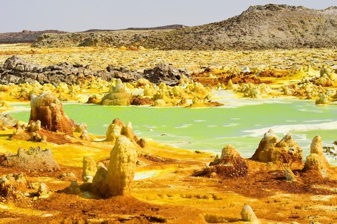 El desierto de Danakil presenta paisajes que parecen de otro planeta
