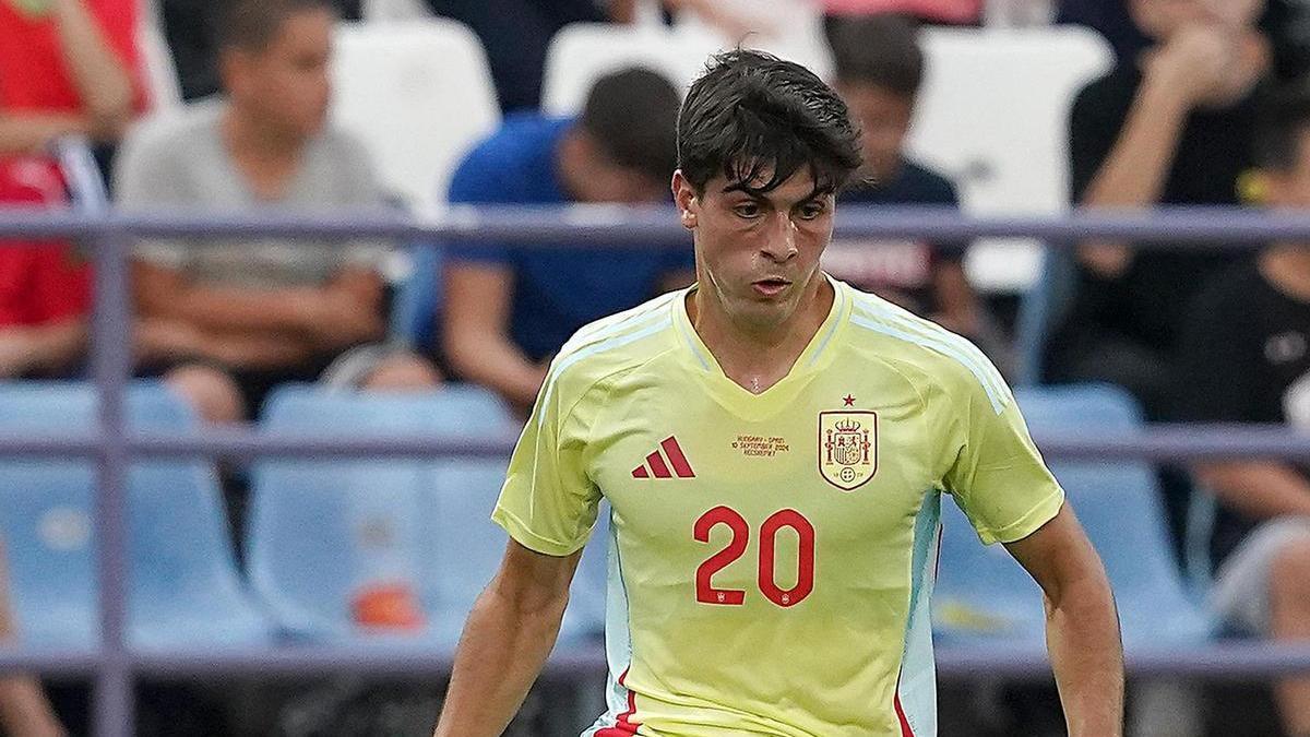 Juanlu Sánchez en la victoria de España sub 21 ante Hungría