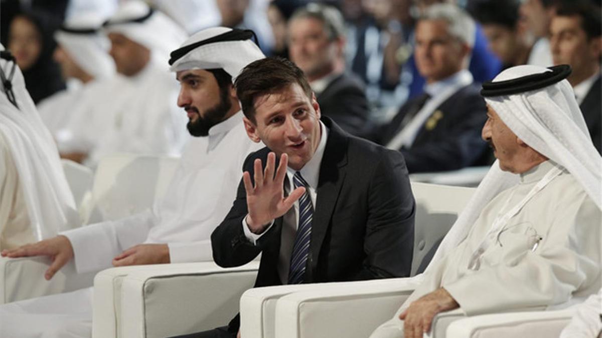 Messi, en su último viaje a Dubai
