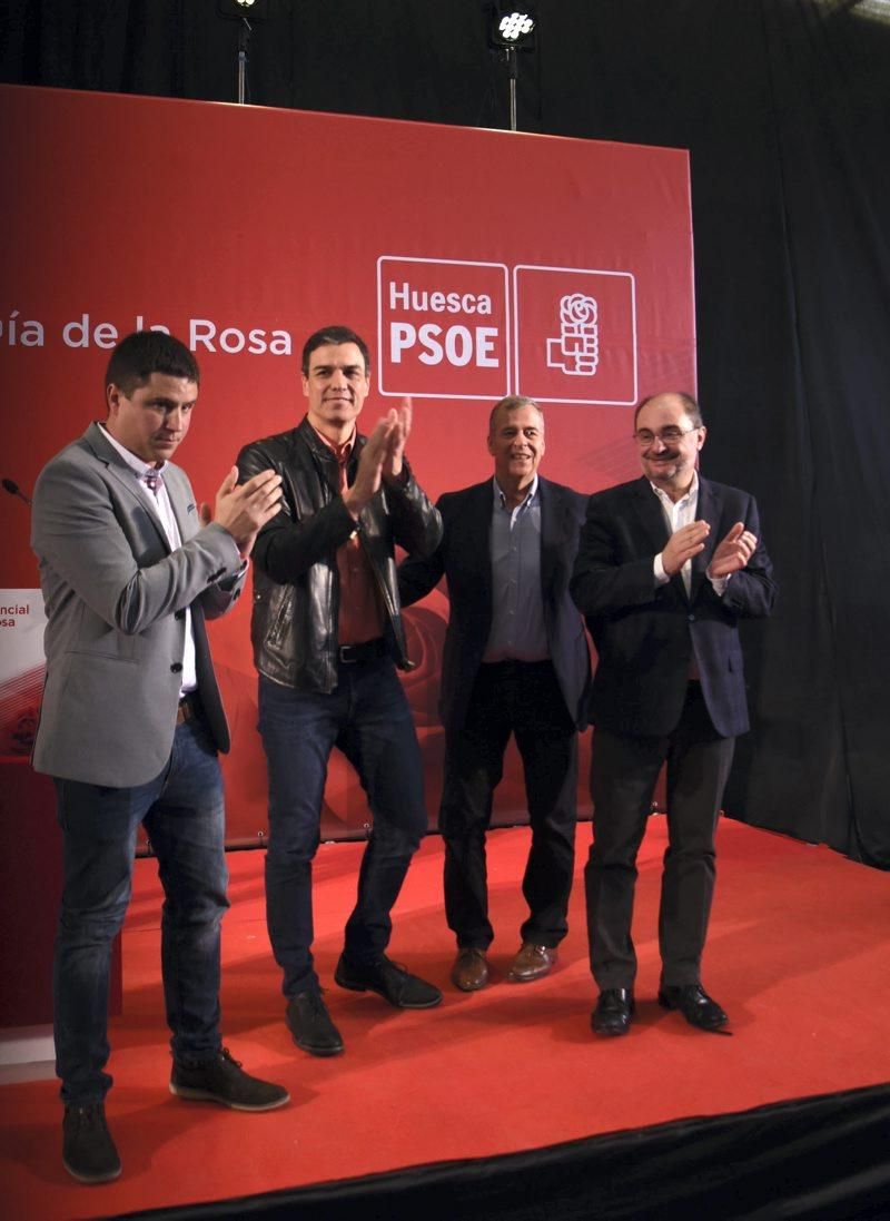 Pedro Sánchez celebra la Fiesta de la Rosa en Ayerbe