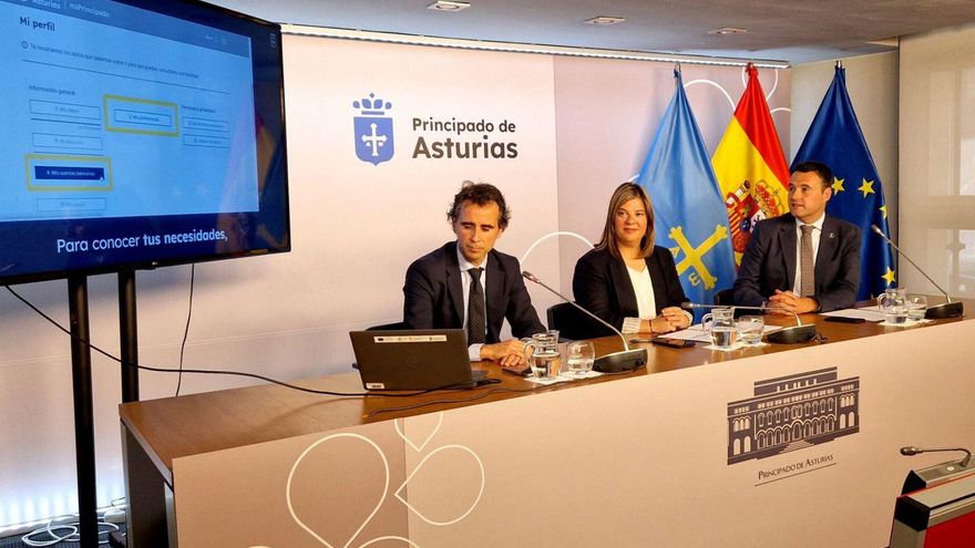 Javier Fernández, Gimena Llamedo y Guillermo Peláez presentan «MiPrincipado». | LNE