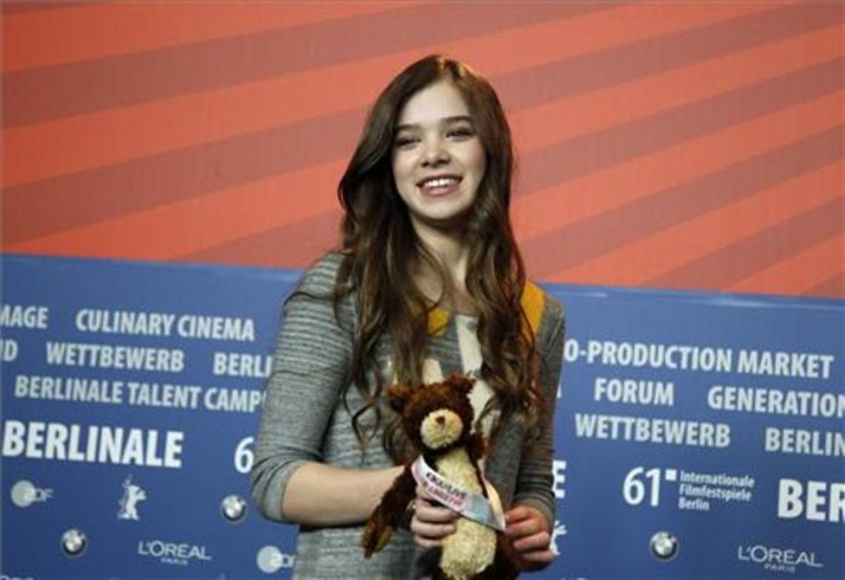 La jove actriu de ’Valor de ley’, Hailee Steinfeld, durant la promoció de la pel·lícula, el 10 de febrer a Berlín.