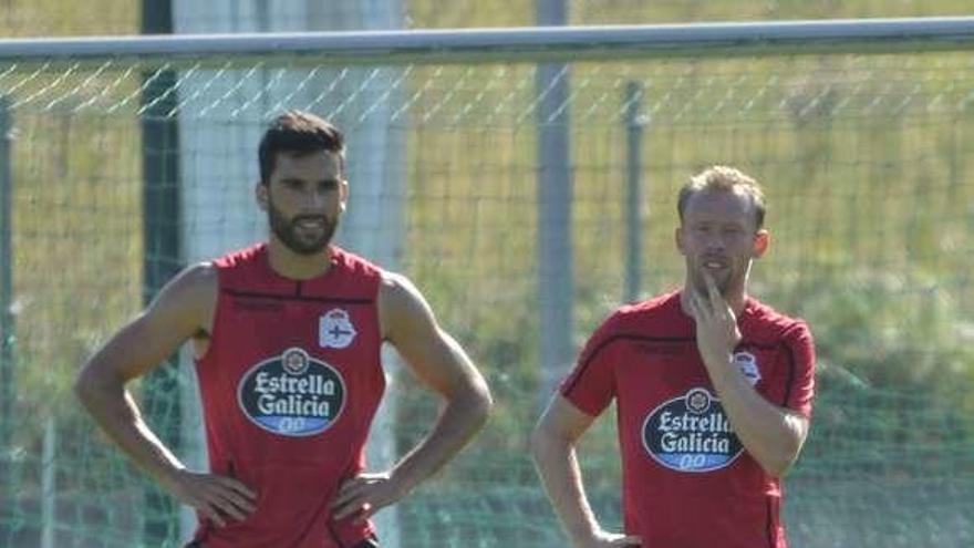 Bóveda y Krohn-Dehli, en un entrenamiento de esta temporada.