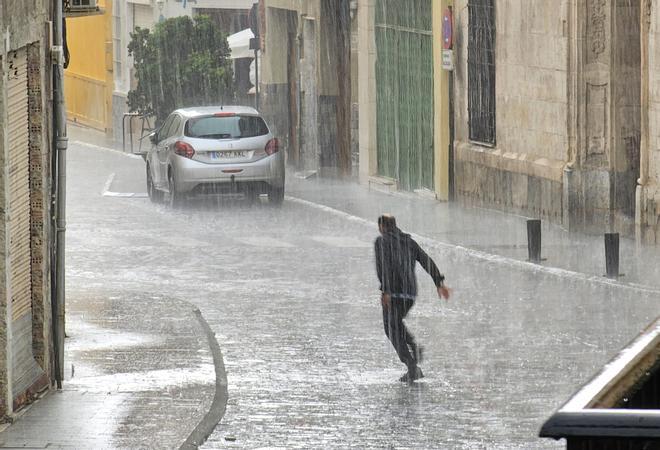 Lluvia y granizo en Orihuela este pasado sábado