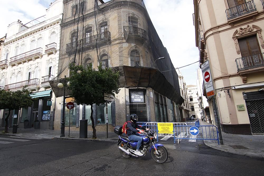 Temor a un nuevo derrumbe en la calle María Cristina