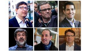 De izquierda a derecha y de arriba a abajo, Carles Mundó, Josep María Jové, Nacho Martín Blanco, Jordi Sánchez, Ramon Espadaler y Joan Josep Nuet, elegidos diputados este jueves.